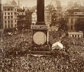 Nochevieja, Trafalgar Square, 1919